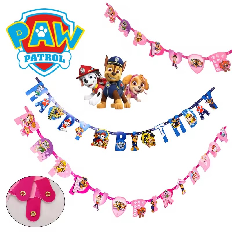 Baby Products Kit - Paw Patrol Theme Serie Geburtstag Bunting
