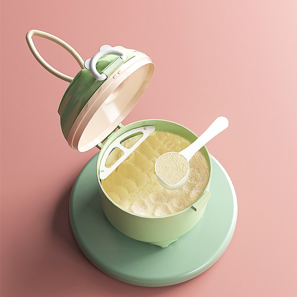 Baby Food Storage Jar - Versiegelte Dose mit Milchpulverlöffel, Cartoon-Lebensmittelaufbewahrungsbox, Essentielle