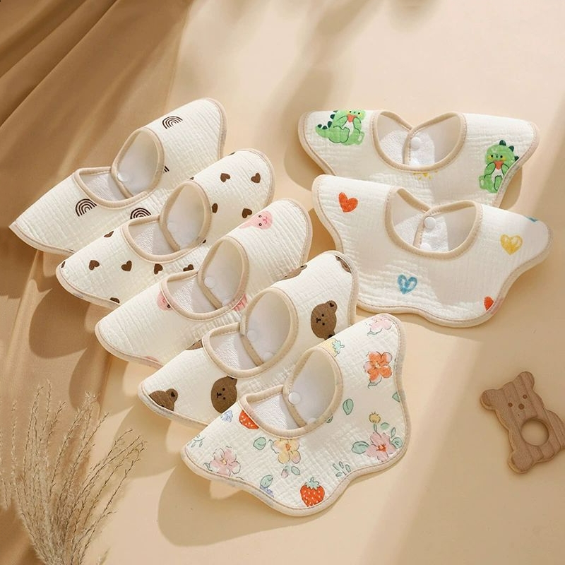 Baby Products Kit - Wasserdichte Baumwollgaze-Baby-Lätzchen, neues saugfähiges Speicheltuch, Spucktücher