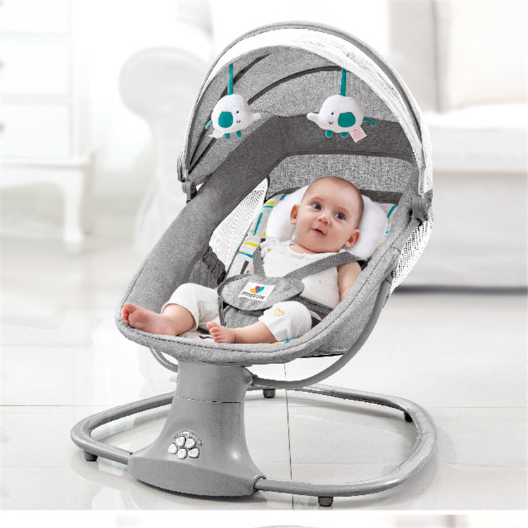 Baby Swing Bouncer - Schaukelstuhl mit Bluetooth, Musik, Fernbedienung, Babybett,