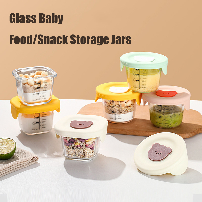 Baby Food Storage Jar - 180 ml Glas-Vorratsdosen für Babynahrung mit