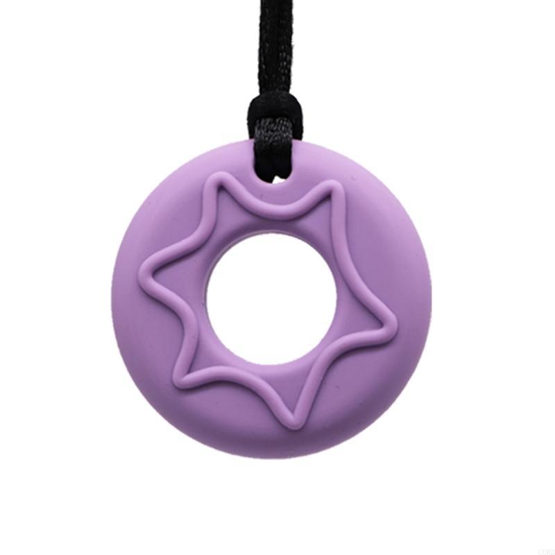 Baby Products Essentials - CORB Sensorischer Kau-Beißring, Baby-Beißspielzeug, Donut-Form, Dekor