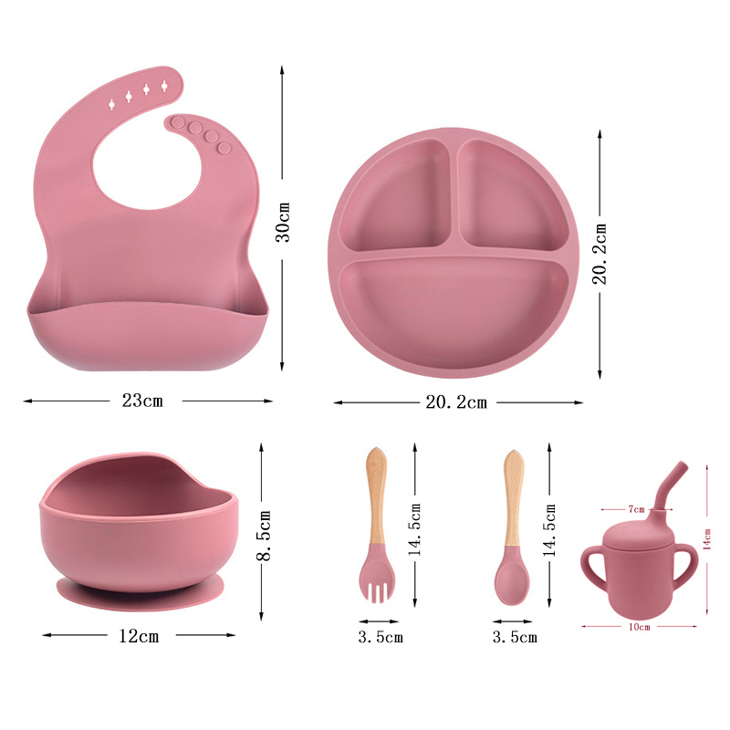Kinder-Silikon-Geschirr-Set fü – Baby Products Kit Bewertung und Preis