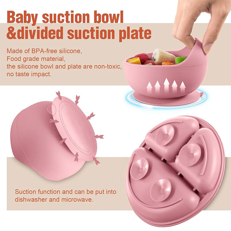 Kinder-Silikon-Geschirr-Set fü – Baby Products Kit Bewertung und Preis
