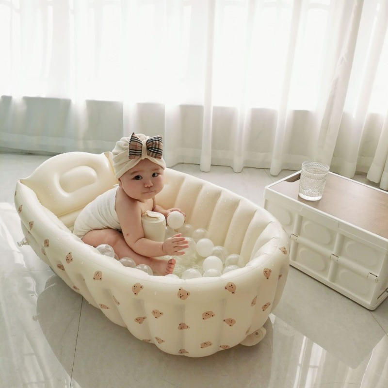 1PC Cartoon Aufblasbare Badewa – Baby Products Newborn Bewertung und Preis